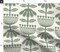 Scandi Flowers Green Hand Drawn Floral Scandinavian Folk Art Cottagecore Farmhouse Custom Printed Fabric by Spoonflower Various Fabrics by the Yard or Fat Quarter